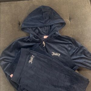 Juicy Couture Dark Blue Velour Pants